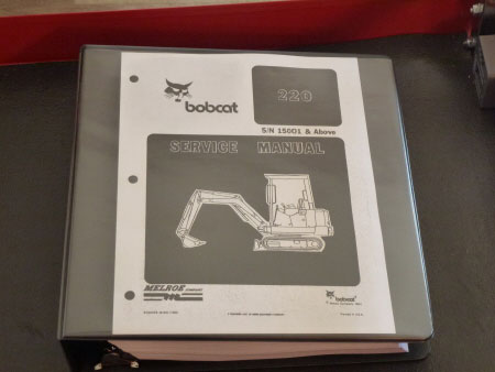 Bobcat X 220 Excavator Service Manual, S/N 15001 & Above