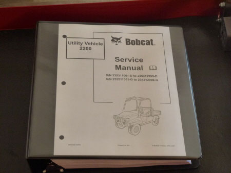 Bobcat 2200 Utility Vehicle Service Manual