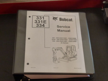 Bobcat 331, 331E, 334 G Series Excavator Service Manual