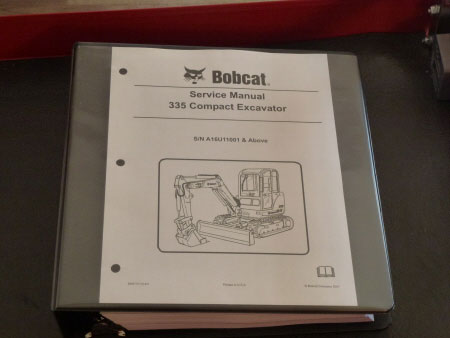 Bobcat 335 Compact Excavator Service Manual, S/N A16U11001 & Up