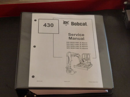 Bobcat 430 Excavator Service Manual