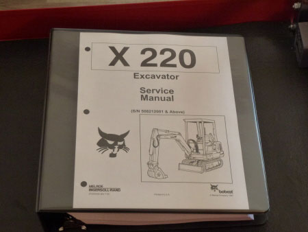 Bobcat X 220 Excavator Service Manual, S/N 508212001 & Above