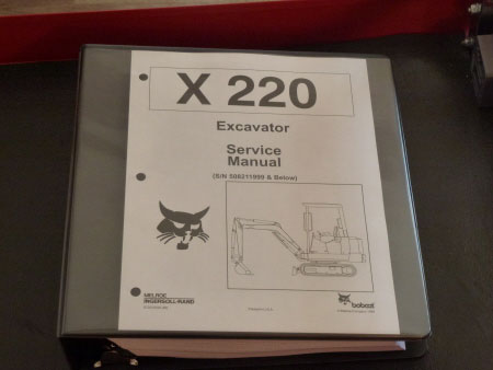 Bobcat X 220 Excavator Service Manual, S/N 508211999 & Below