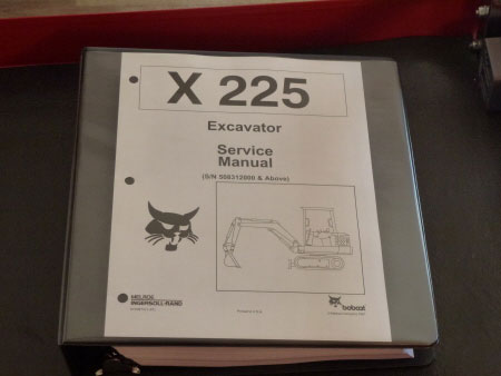 Bobcat X 225 Excavator Service Manual, S/N 508312000 & Above