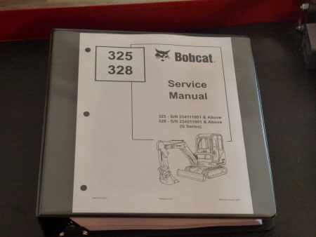 Bobcat X 325, X 328 Series G Excavator Service Manual