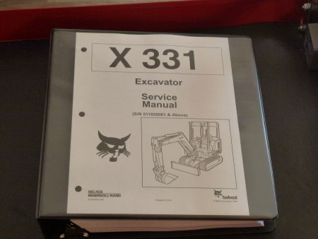 Bobcat X 331 Excavator Service Manual, S/N 511920001 & Above