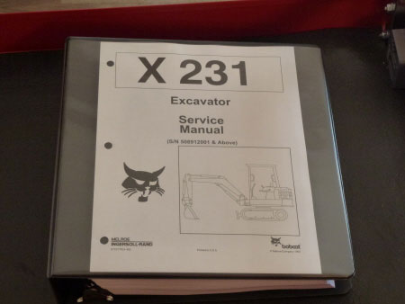 Bobcat X231 Excavator Service Manual, S/N 508912001 & Above
