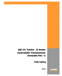 Case 580B (580CK B) Hydrostatic Tractor Backhoe Parts Catalog