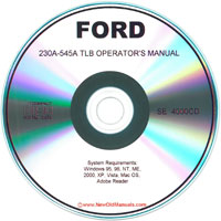 Ford 230A, 340A, 445A, 530A, 540A, 545A TLB Tractor-Loader-Backhoe Operator's Manual