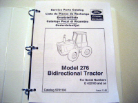 Ford 276 Bidirectional Tractor Parts Catalog
