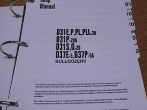Komatsu D31E/P/PL/PLL-20, D31P-20A, D31S/Q-20, D37E-5, D37P-5A Dozer Service Shop Manual