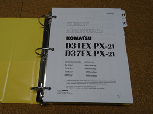 Komatsu D31EX-21,D31PX-21,D37EX-21,D37PX-21 Bulldozer Shop Repair Service Manual