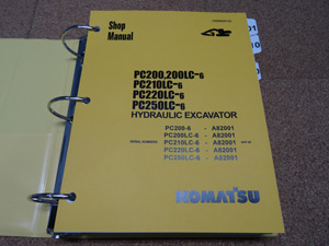Komatsu PC200-6, PC200LC-6, PC210LC-6, PC220LC-6, PC250LC-6 Excavator Service Shop Manual