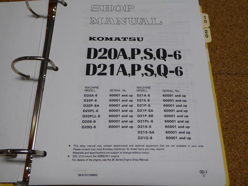 Komatsu d20a-6 service manual