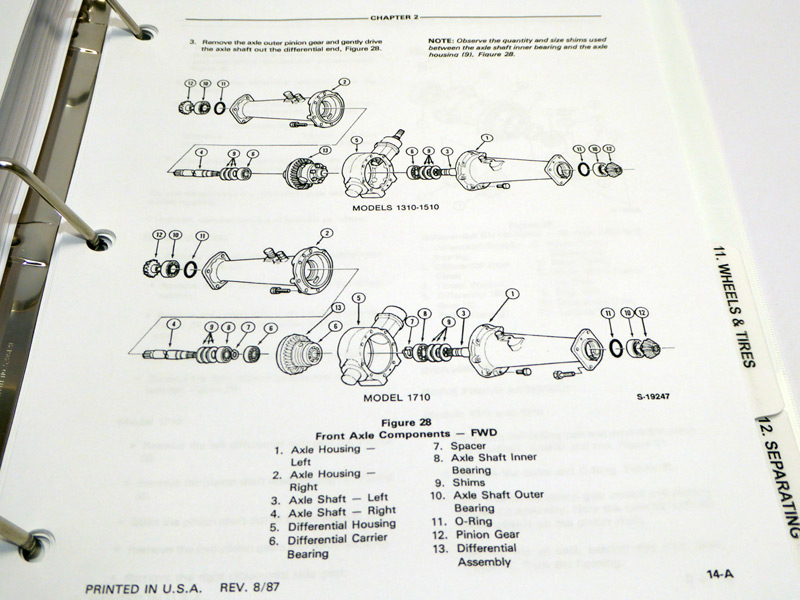 Ford 1310, 1510, 1710 Tractor Service Manual Repair Shop Book NEW w